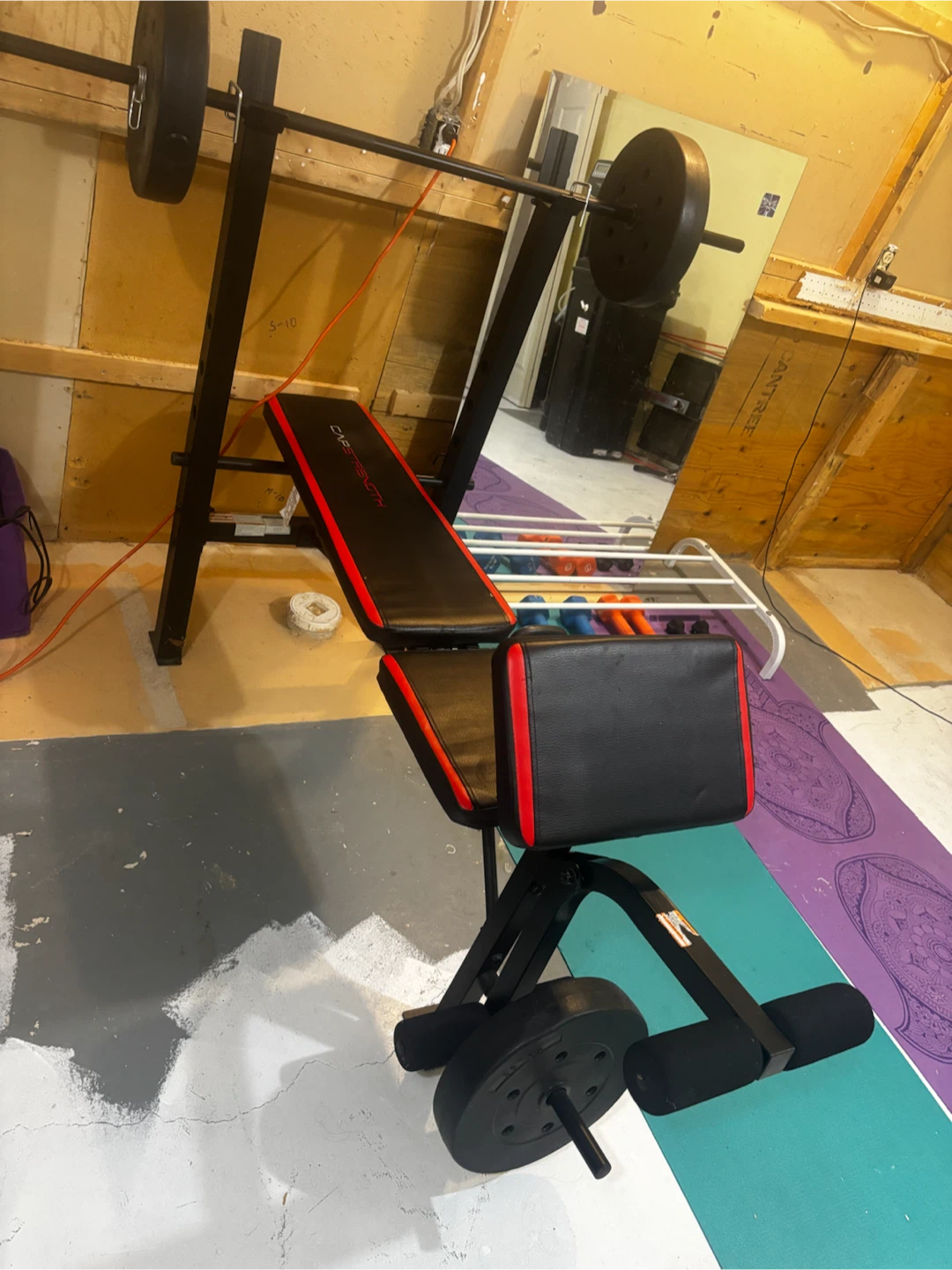 CapStrength Weight Bench with Bar and Weights