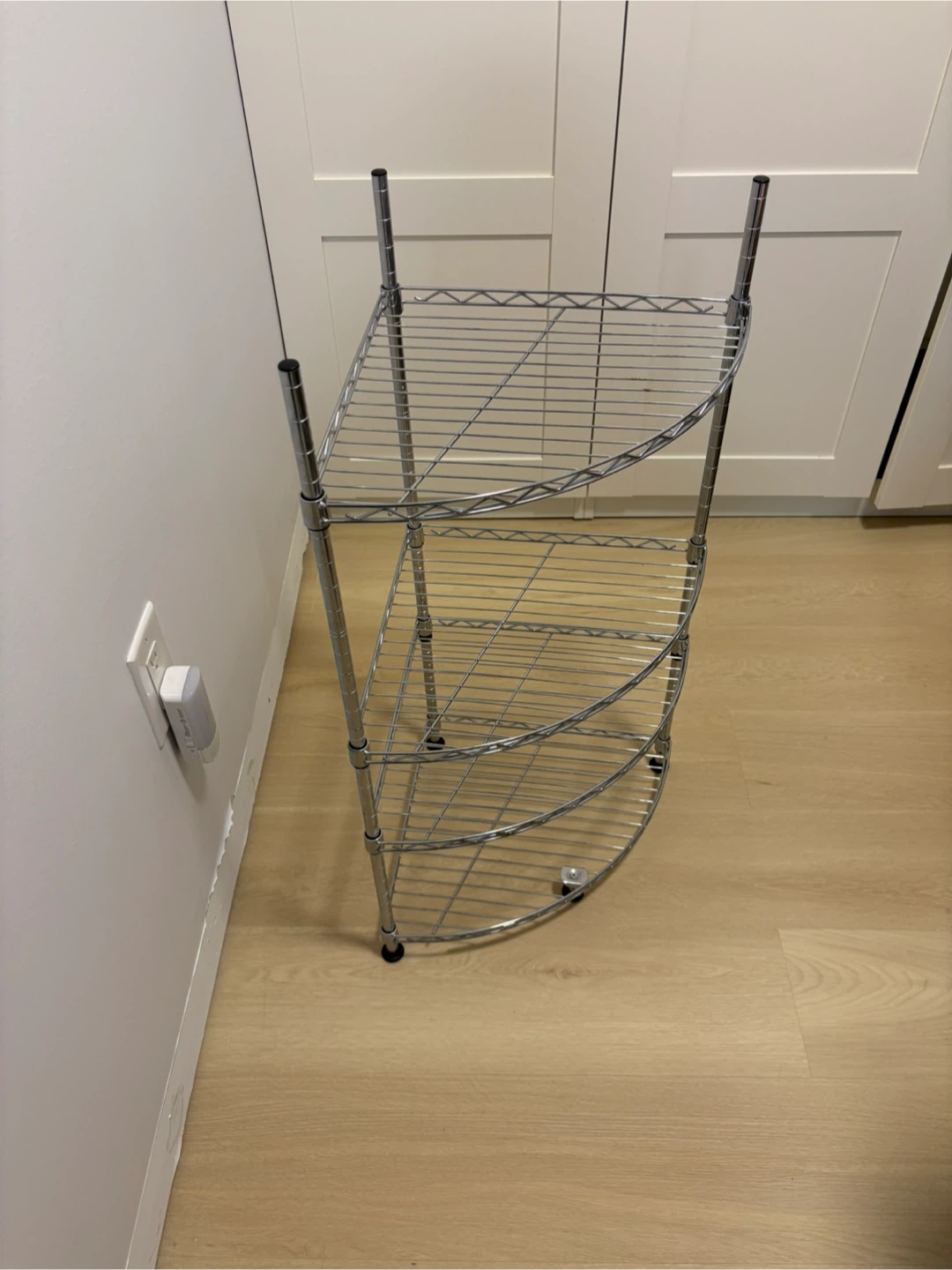 Chrome Wire Corner Shelf Unit - photo 2
