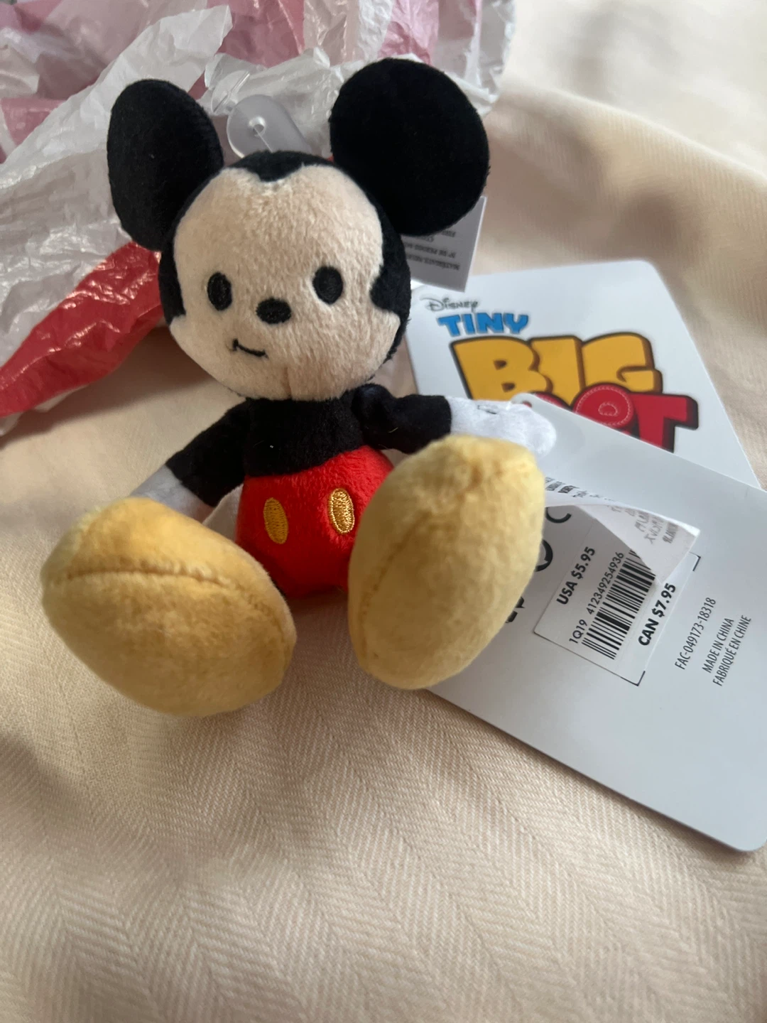 Disney Tiny Big Feet Mickey Mouse Plush 🏈