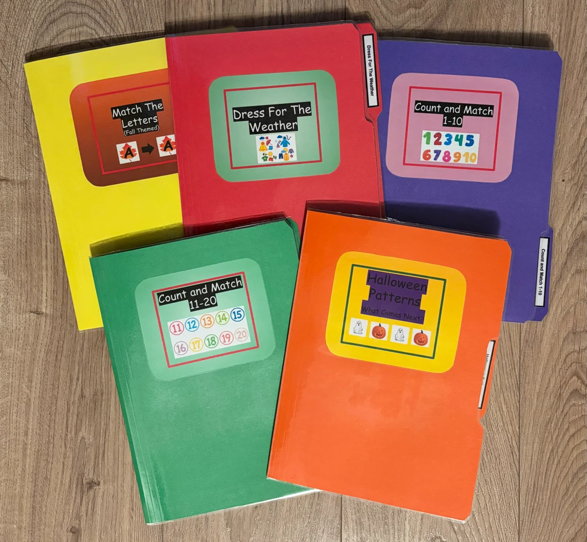 5 Folder Activities $35 for bundle, or $7 each