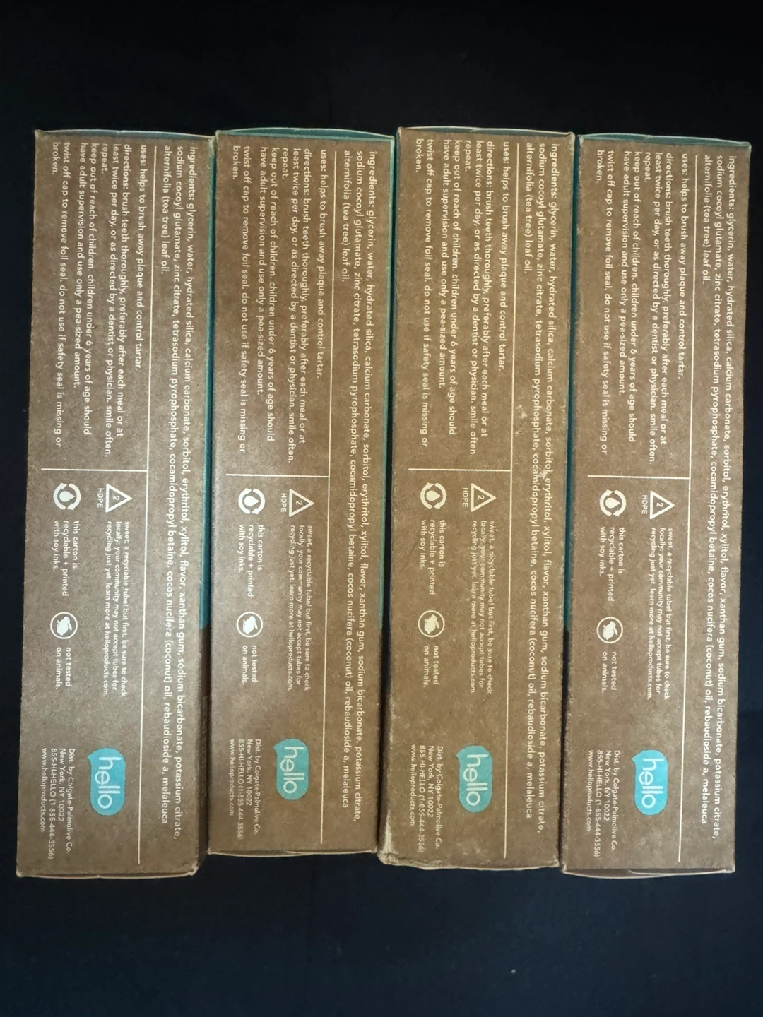 4 Hello Antiplaque + Whitening Toothpaste Tubes - photo 2