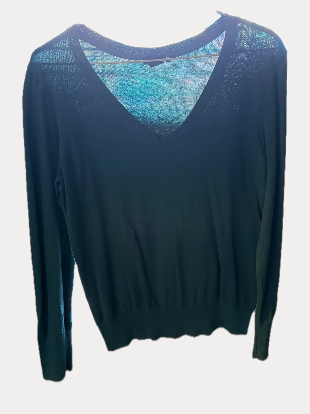 H&M Dark Green V-Neck Sweater