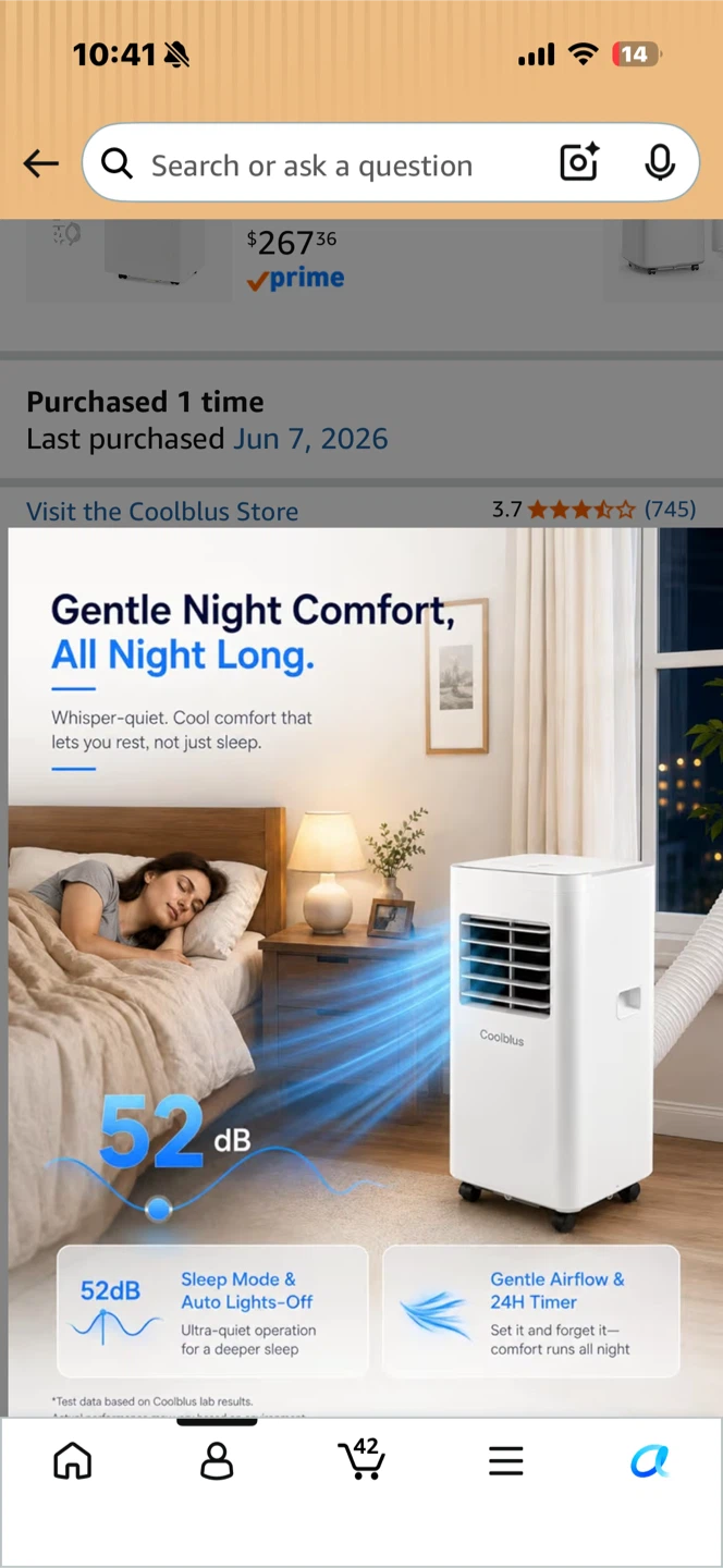 Coolblus 8400 BTU Portable Air Conditioner - photo 4
