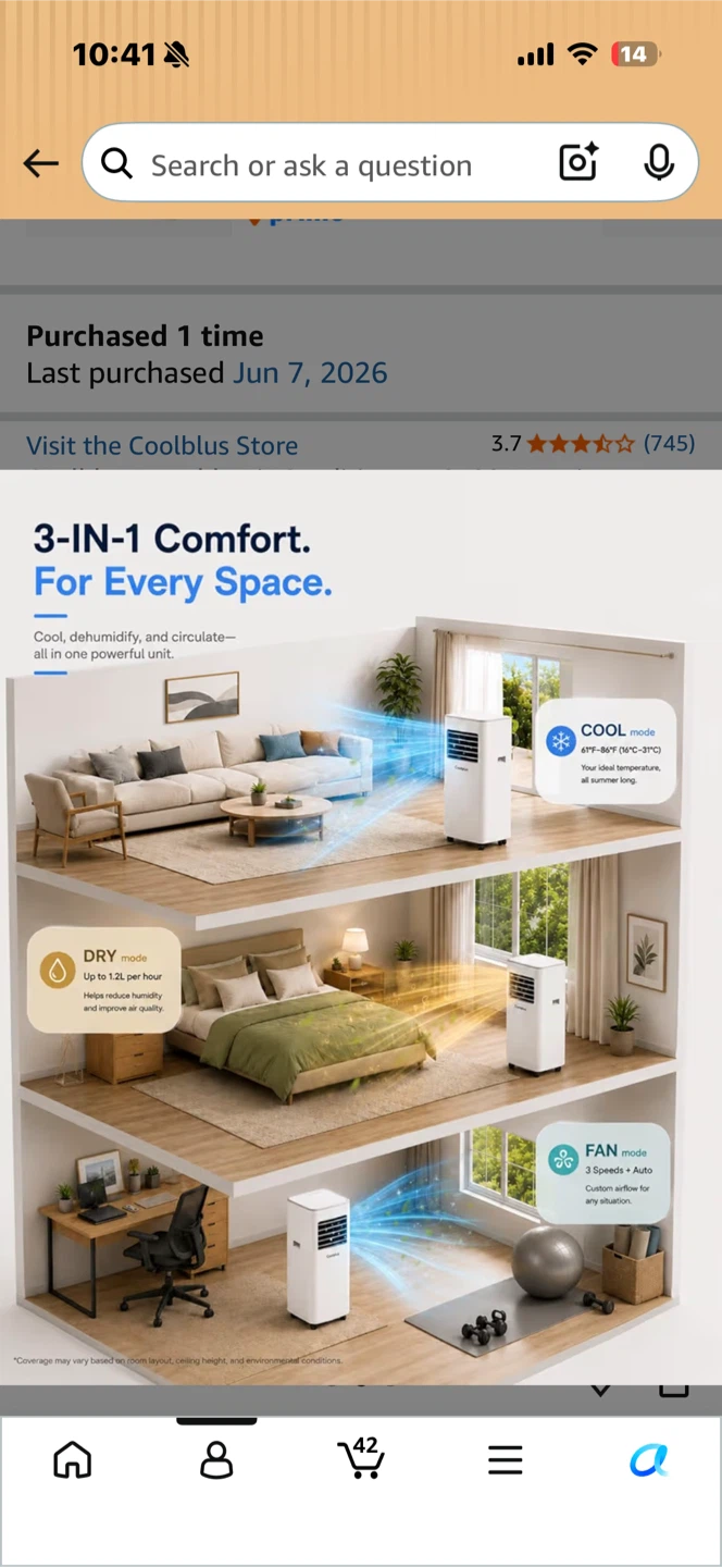 Coolblus 8400 BTU Portable Air Conditioner - photo 5