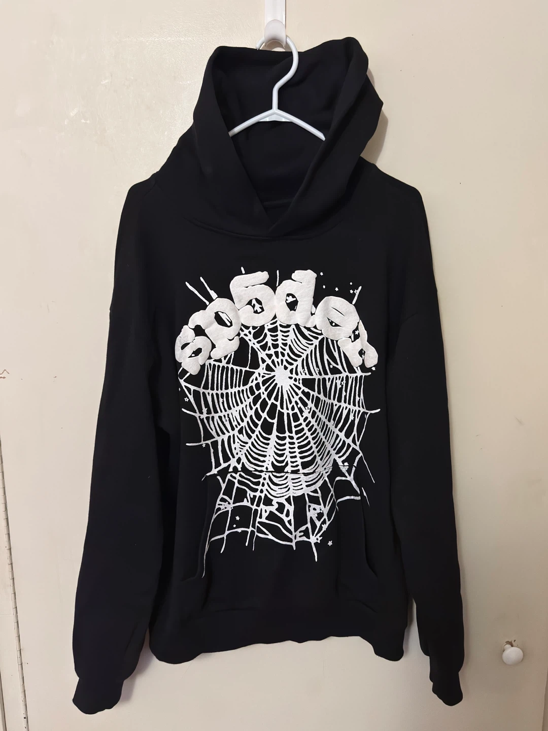 Sp5der OG Web Hoodie - Black (Size Medium)