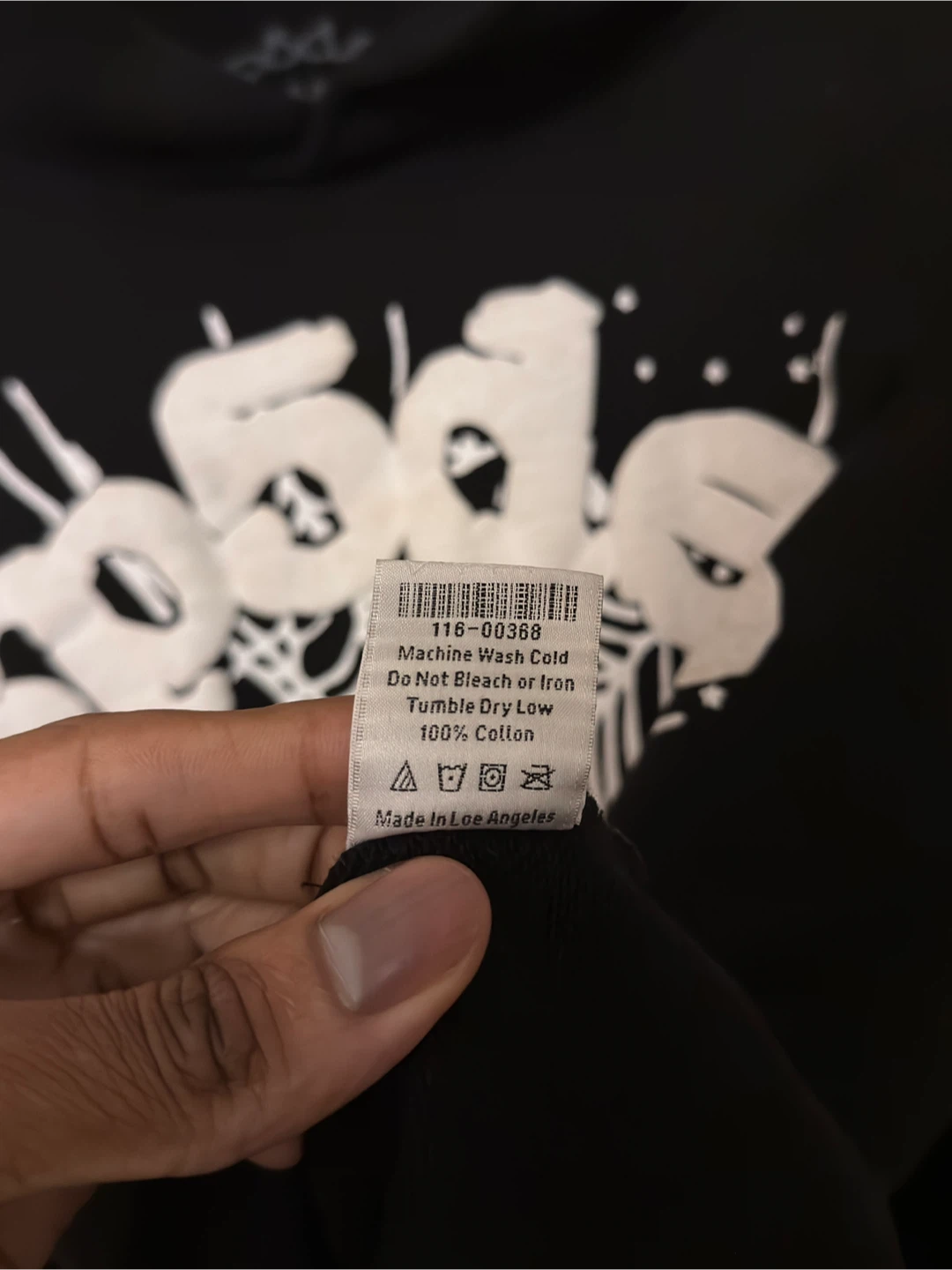 Sp5der OG Web Hoodie - Black (Size Medium) - photo 4