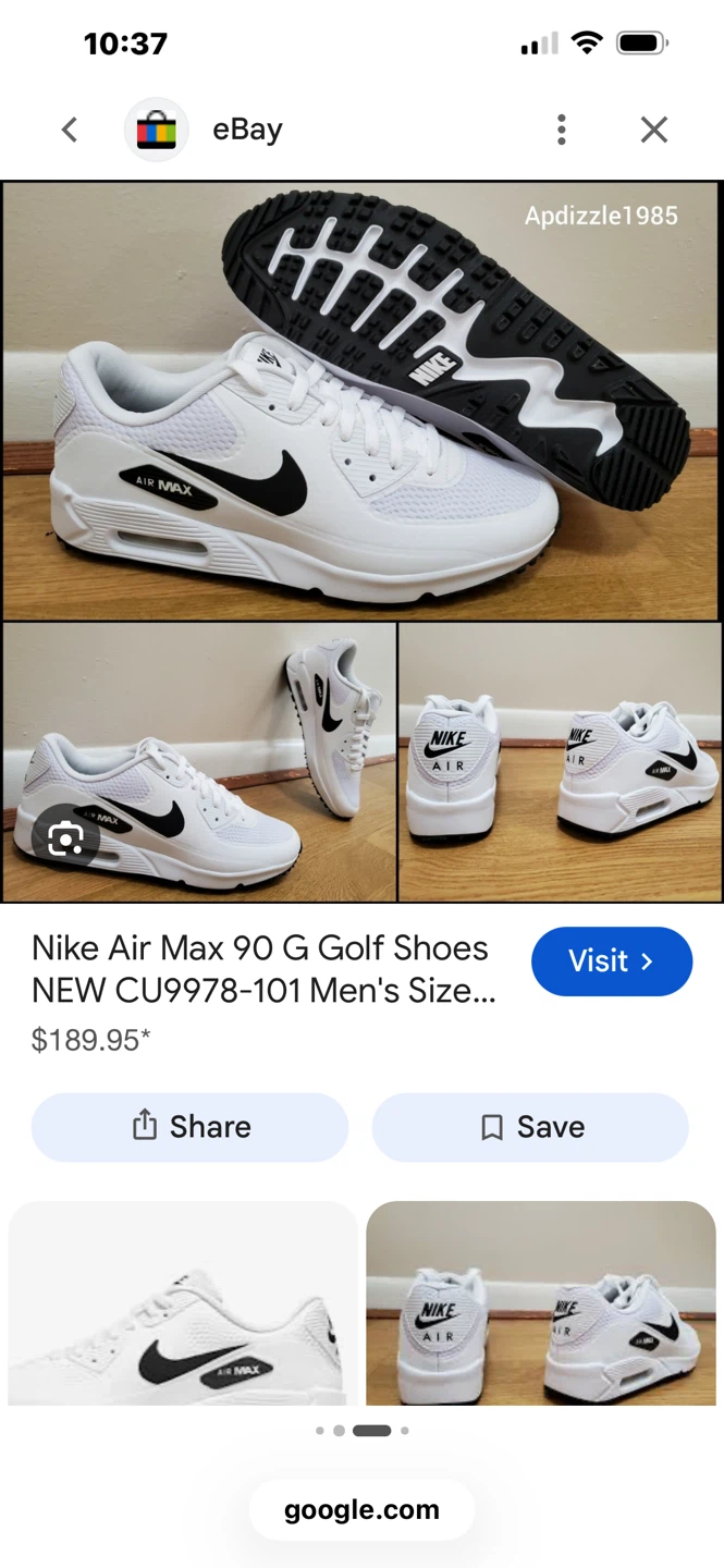 Men Nike Air Max 90 G Golf Shoes - photo 2