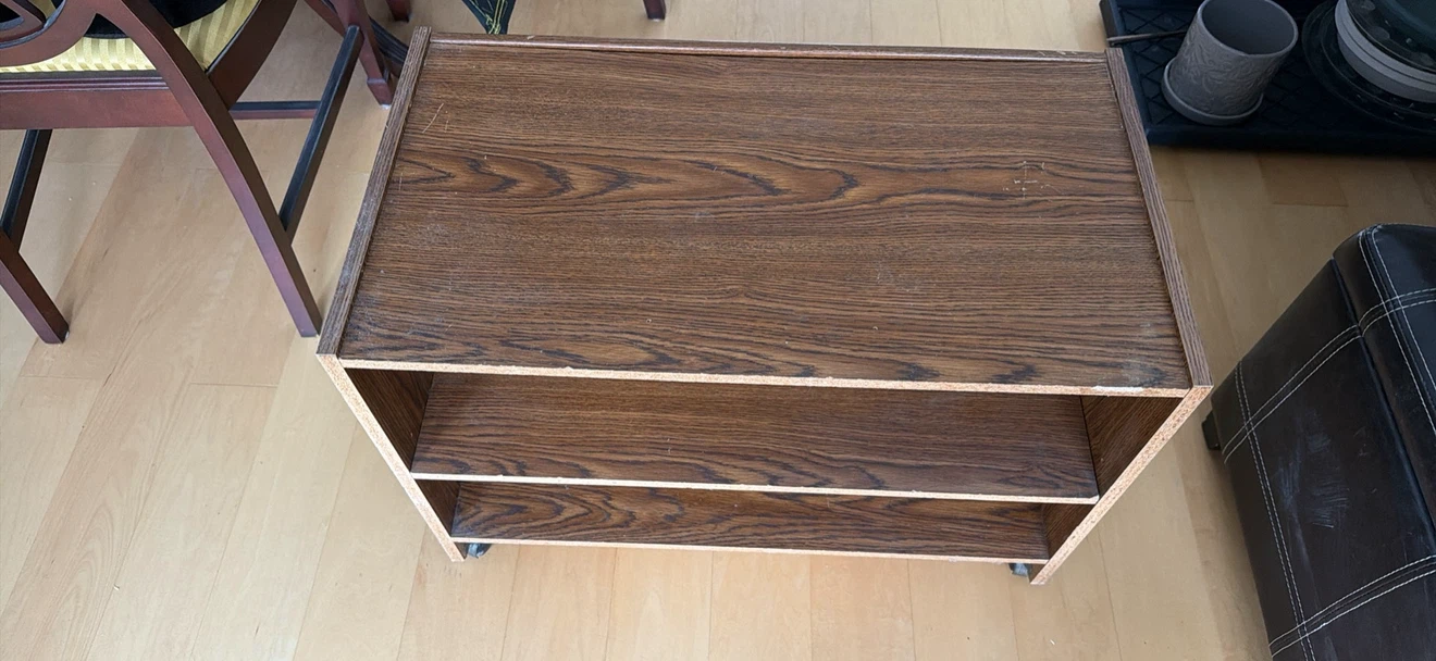 Wood 2-Shelf Rolling Cart - photo 5