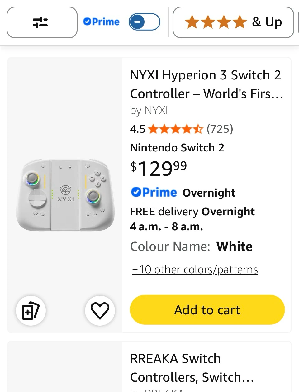NYXI Hyperion 3 Wireless Controller for Switch 2 - White