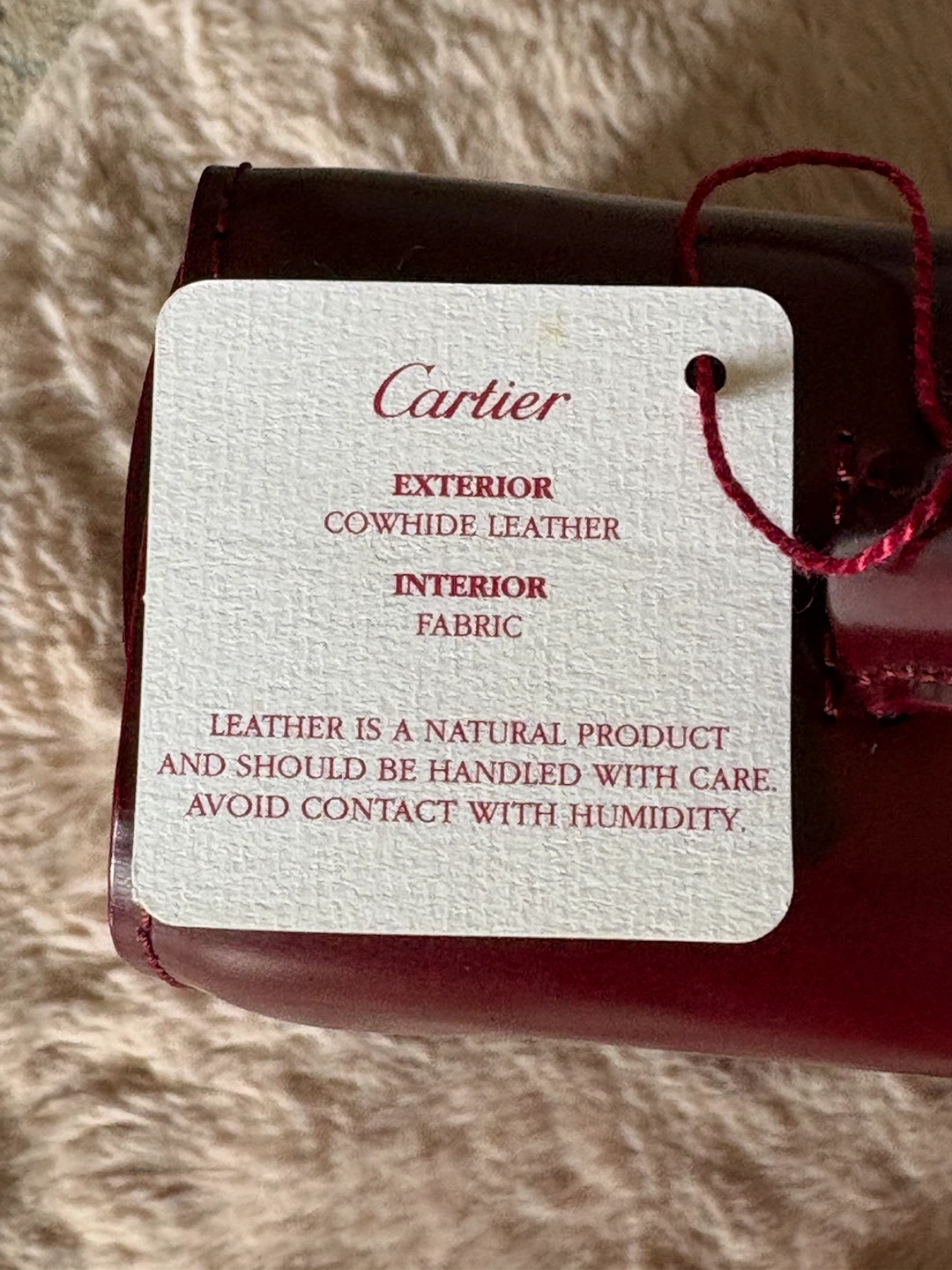 Vintage Cartier Burgundy Cowhide Leather Handbag - photo 3