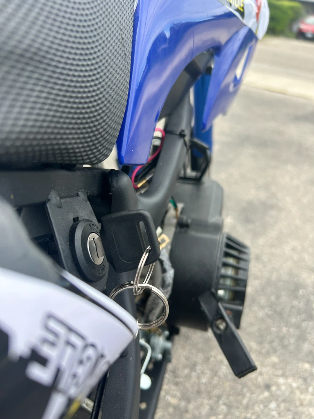 Blue Kids Gas-Powered Dirt Bike