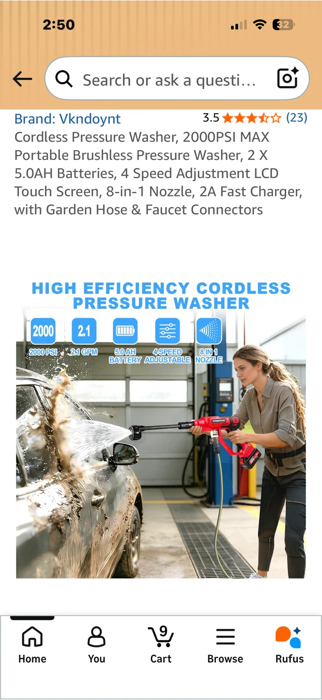 Vkndoynt Cordless Pressure Washer 2000PSI - photo 3