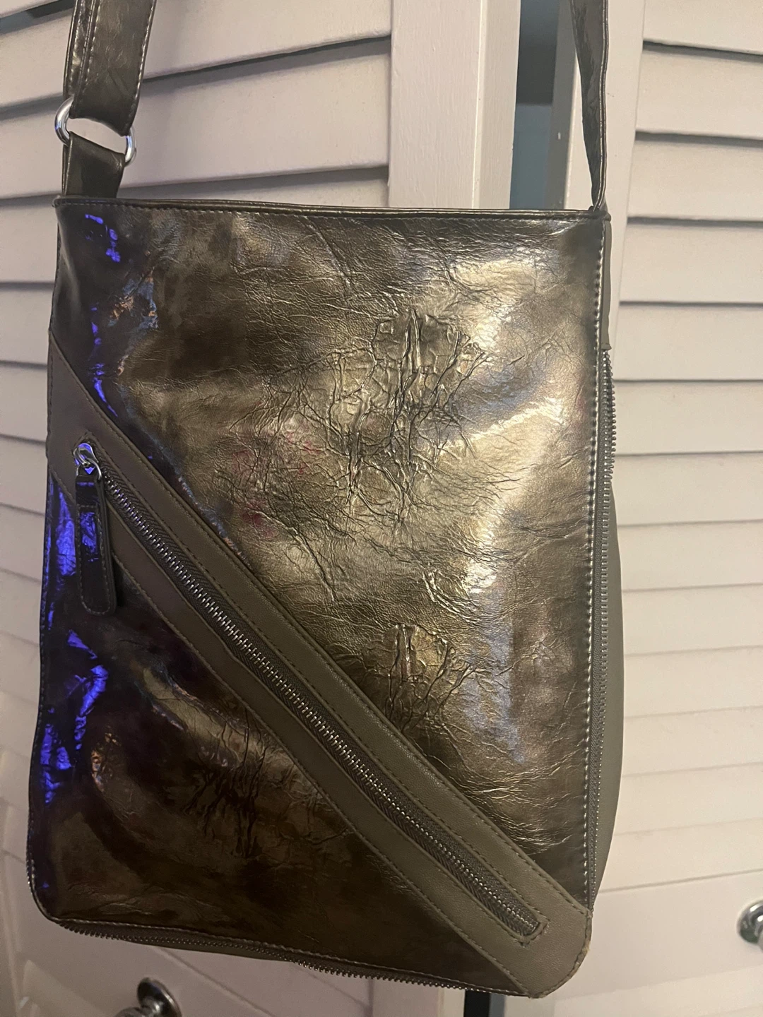 Metallic Bronze Crossbody Bag