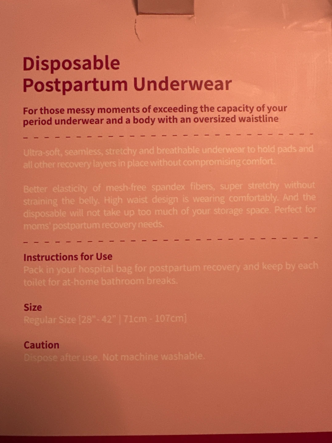 🏈 Hetaida Disposable Postpartum Underwear - photo 2