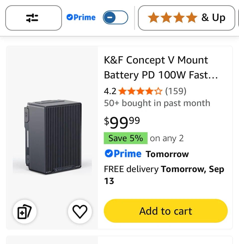 K&F Concept V-Mount Battery 99Wh 6700mAh
