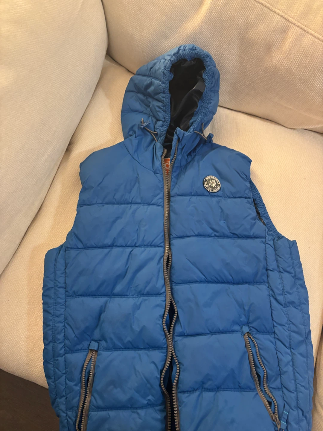 Superdry Japan Blue Puffer Vest