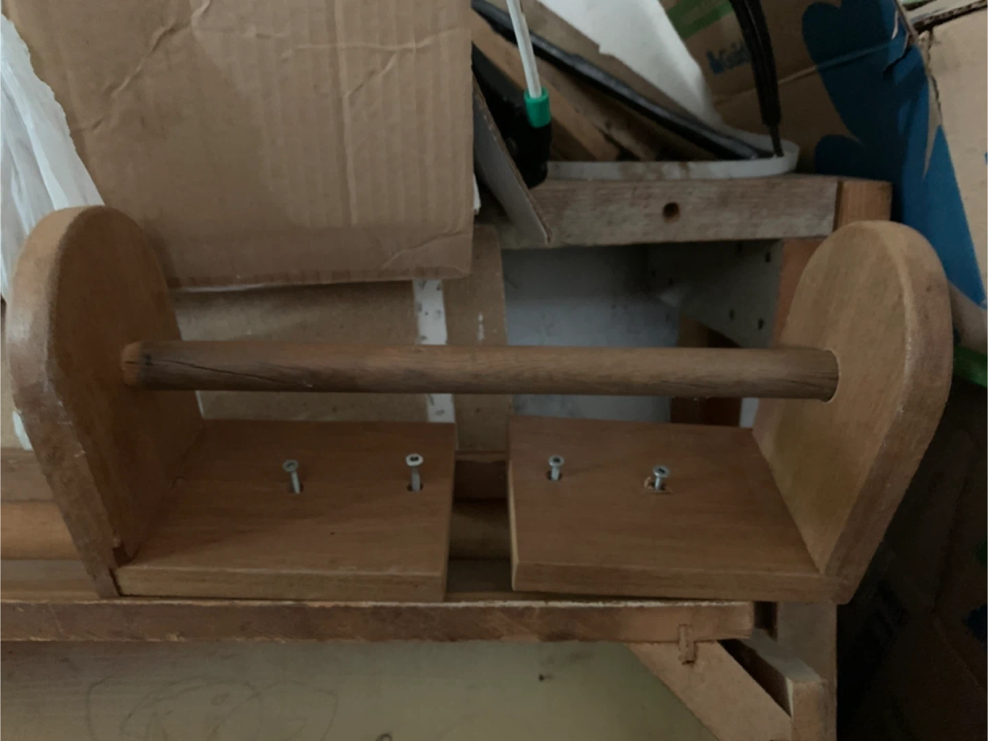 Vintage Wooden Wall-Mounted Paper Holder. - photo 2