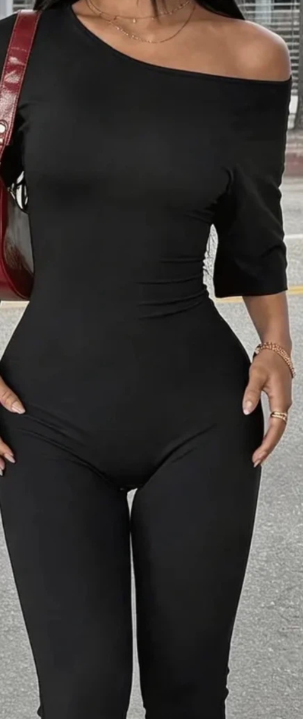 Black Off-Shoulder Jumpsuit
