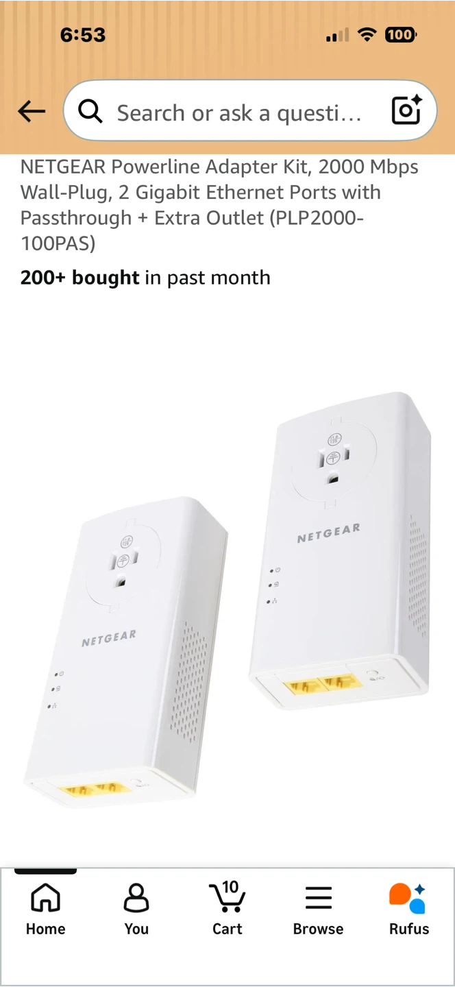 NETGEAR Powerline Adapter Kit PLP2000-100PAS - photo 2