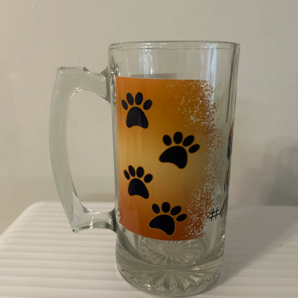 Dog Mom Life Glass Beer Mug 🏈 - photo 2