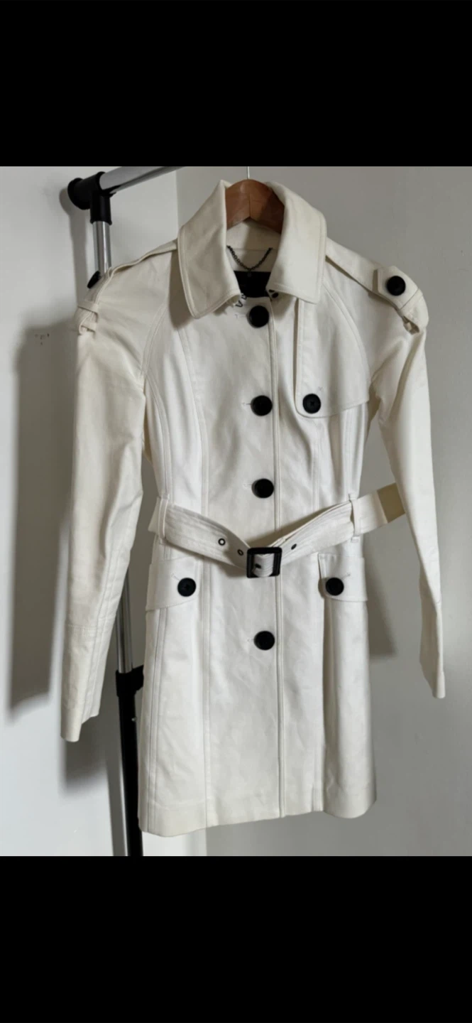 BCBGMAXAZRIA White Trench Coat