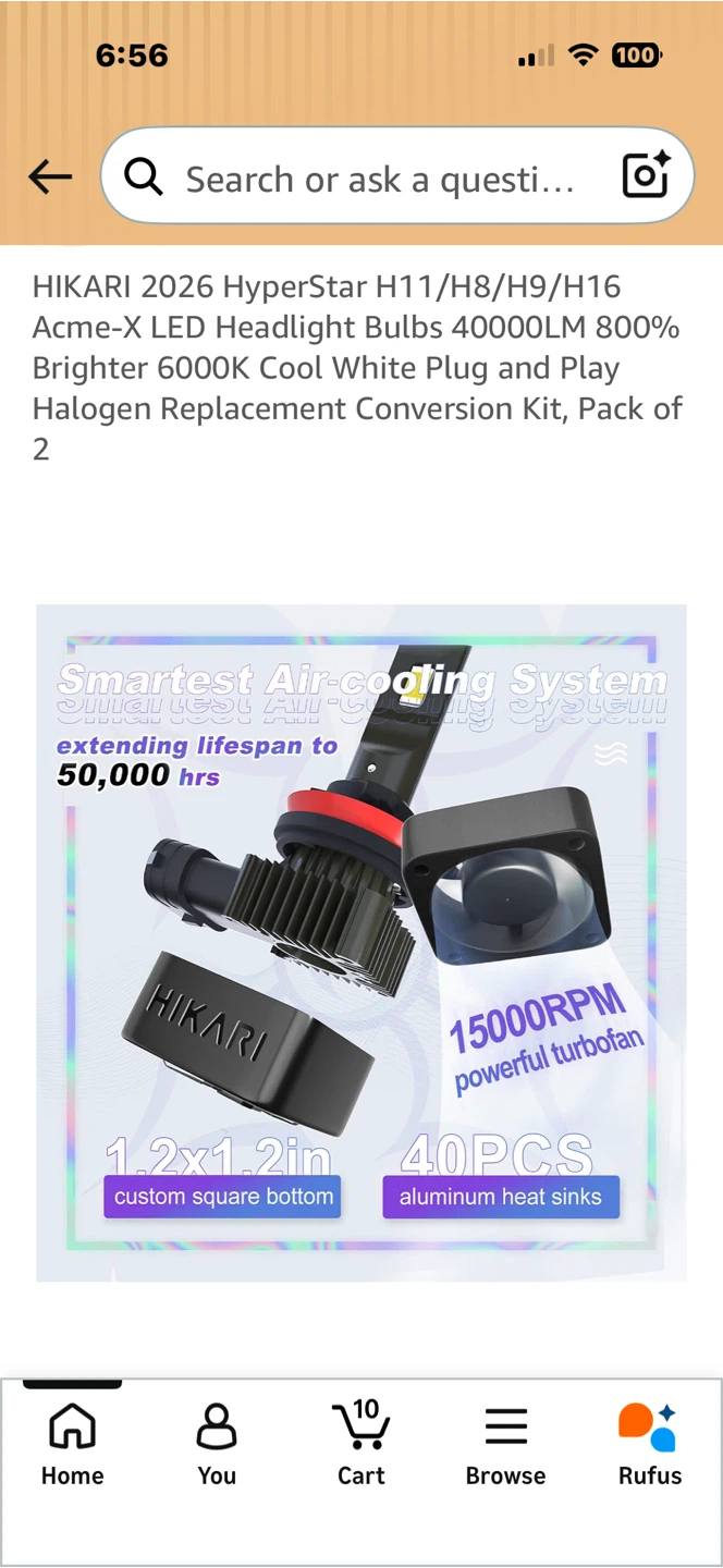 HIKARI HyperStar H11/H8/H9/H16 LED Headlight Bulbs - photo 3