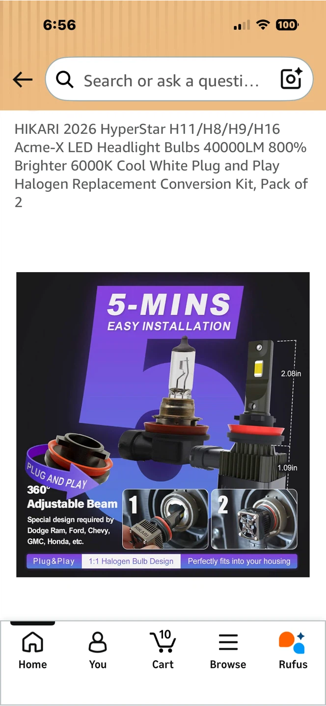 HIKARI HyperStar H11/H8/H9/H16 LED Headlight Bulbs - photo 5