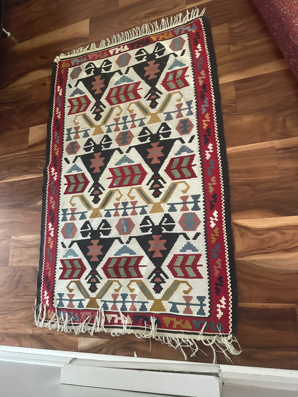 Two Vintage Style Woven Accent Rugs - photo 2