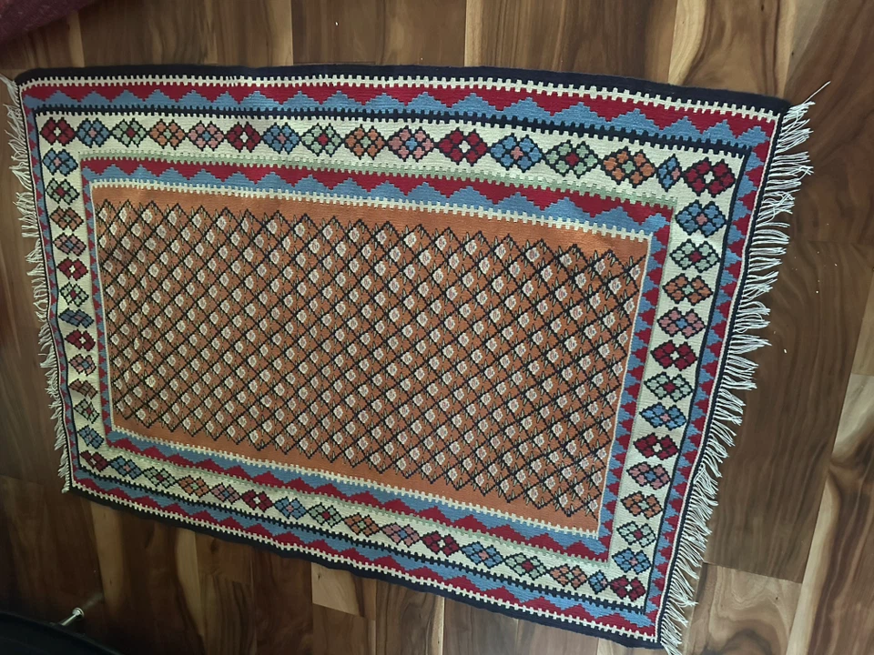 Two Vintage Style Woven Accent Rugs - photo 4