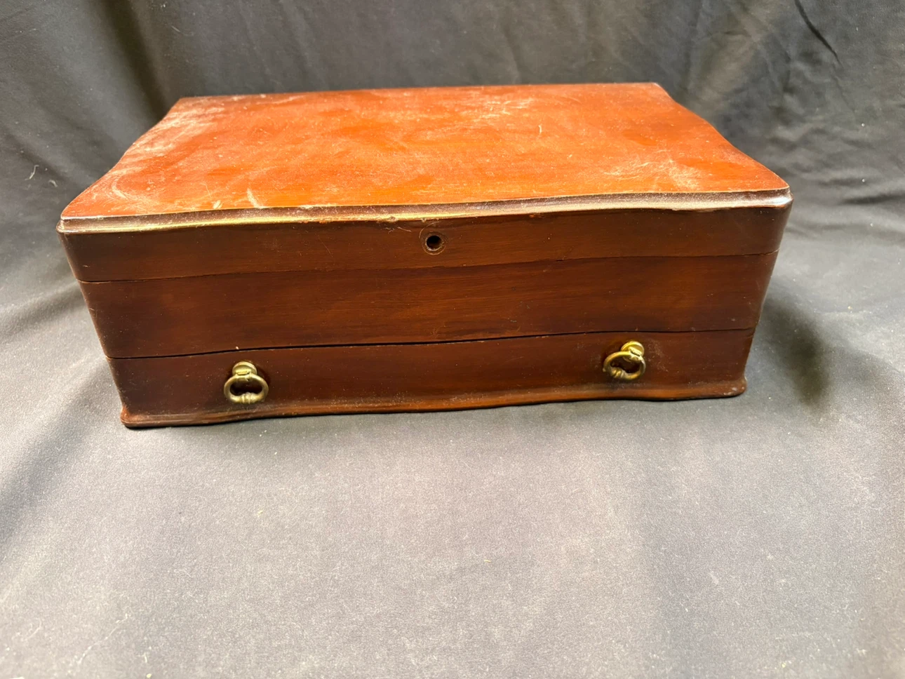 🏈Wooden Jewelry Box with Red Velvet Interior