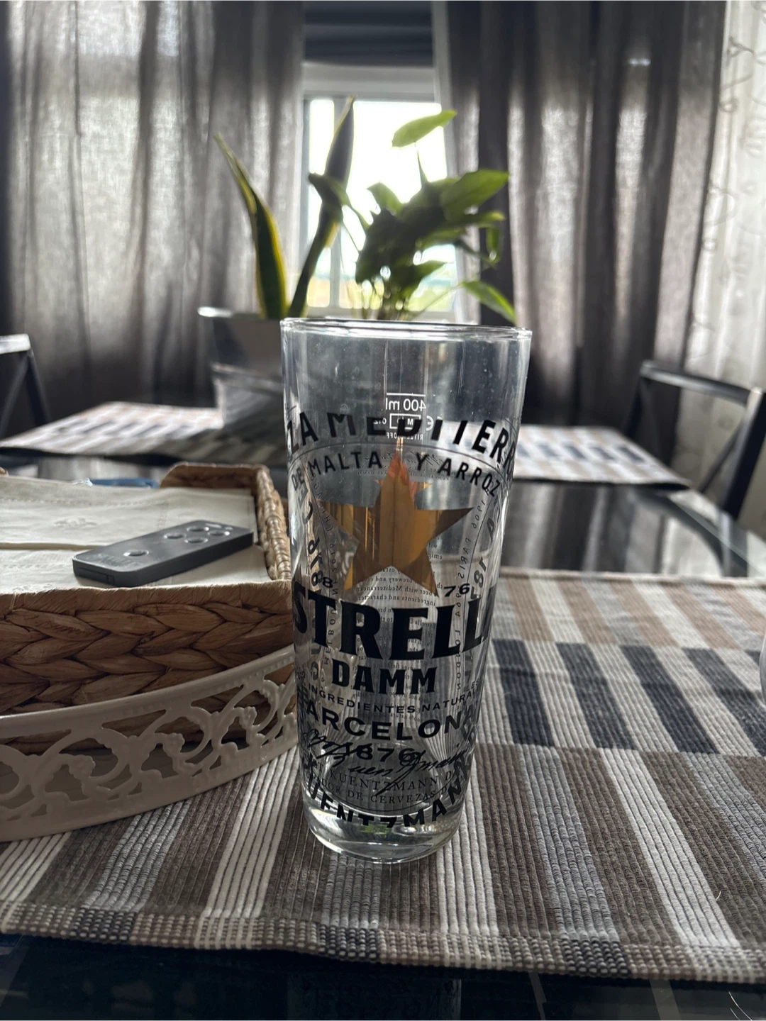 Estrella Damm Beer Glass 400ml