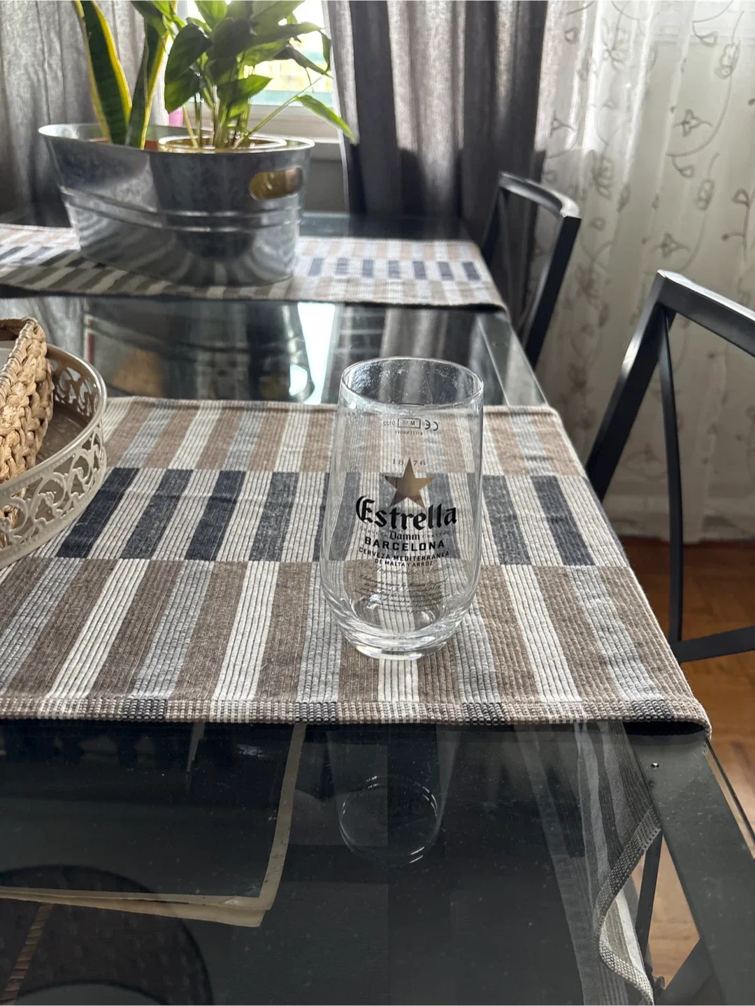 Estrella Damm Beer Glass multiple