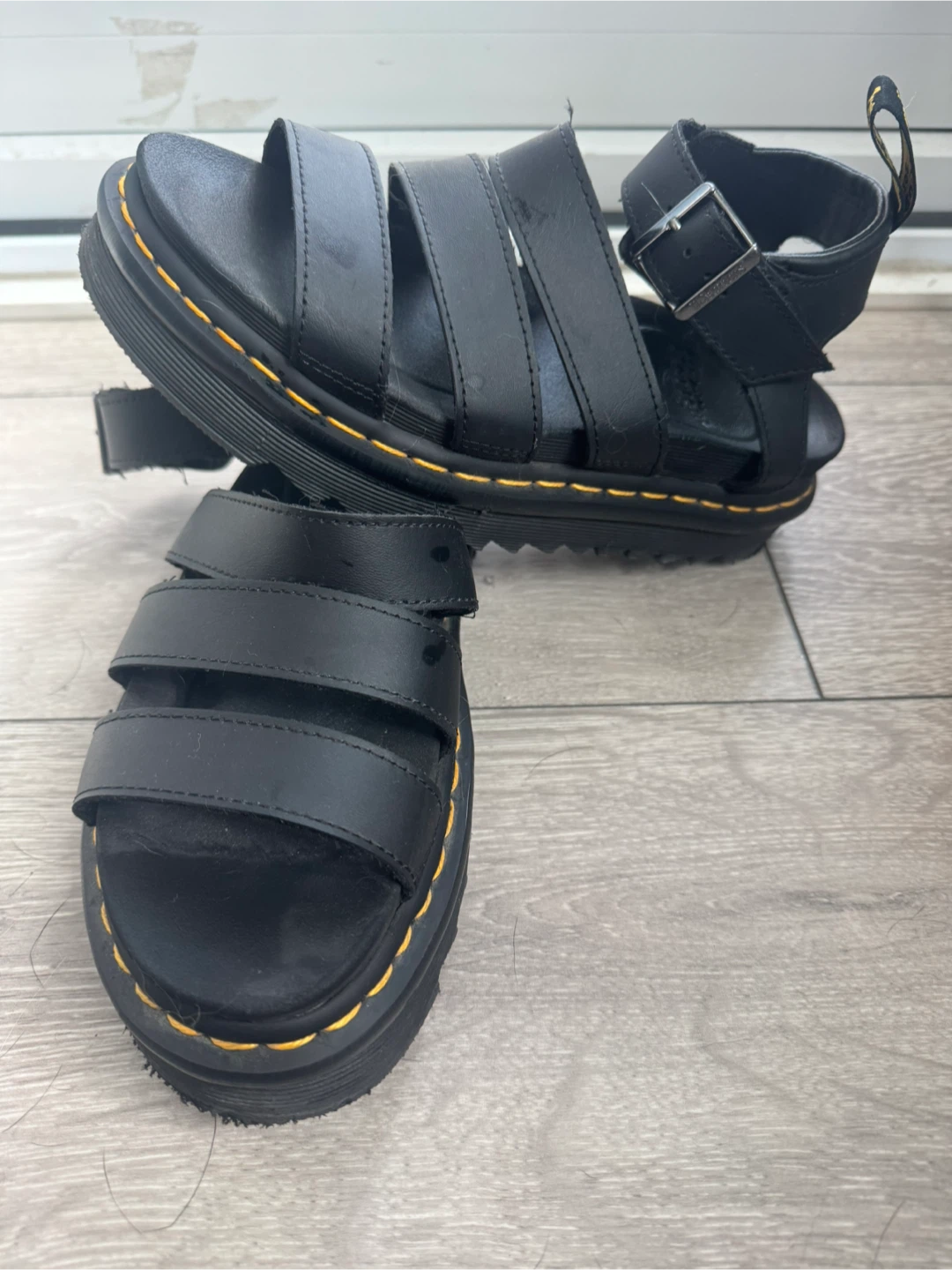Size 7 - Dr. Martens Black Leather Sandals - photo 2