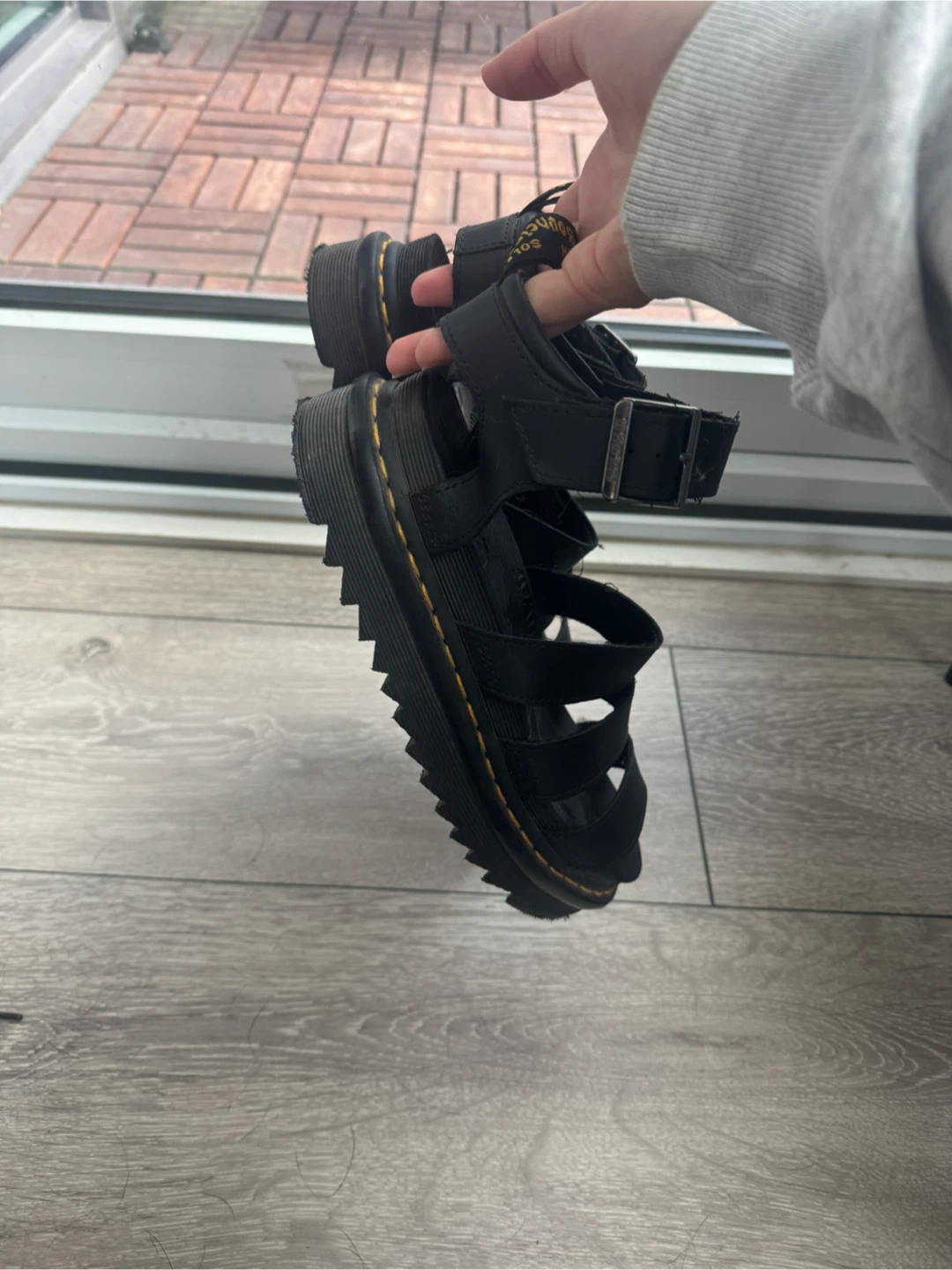 Size 7 - Dr. Martens Black Leather Sandals - photo 3