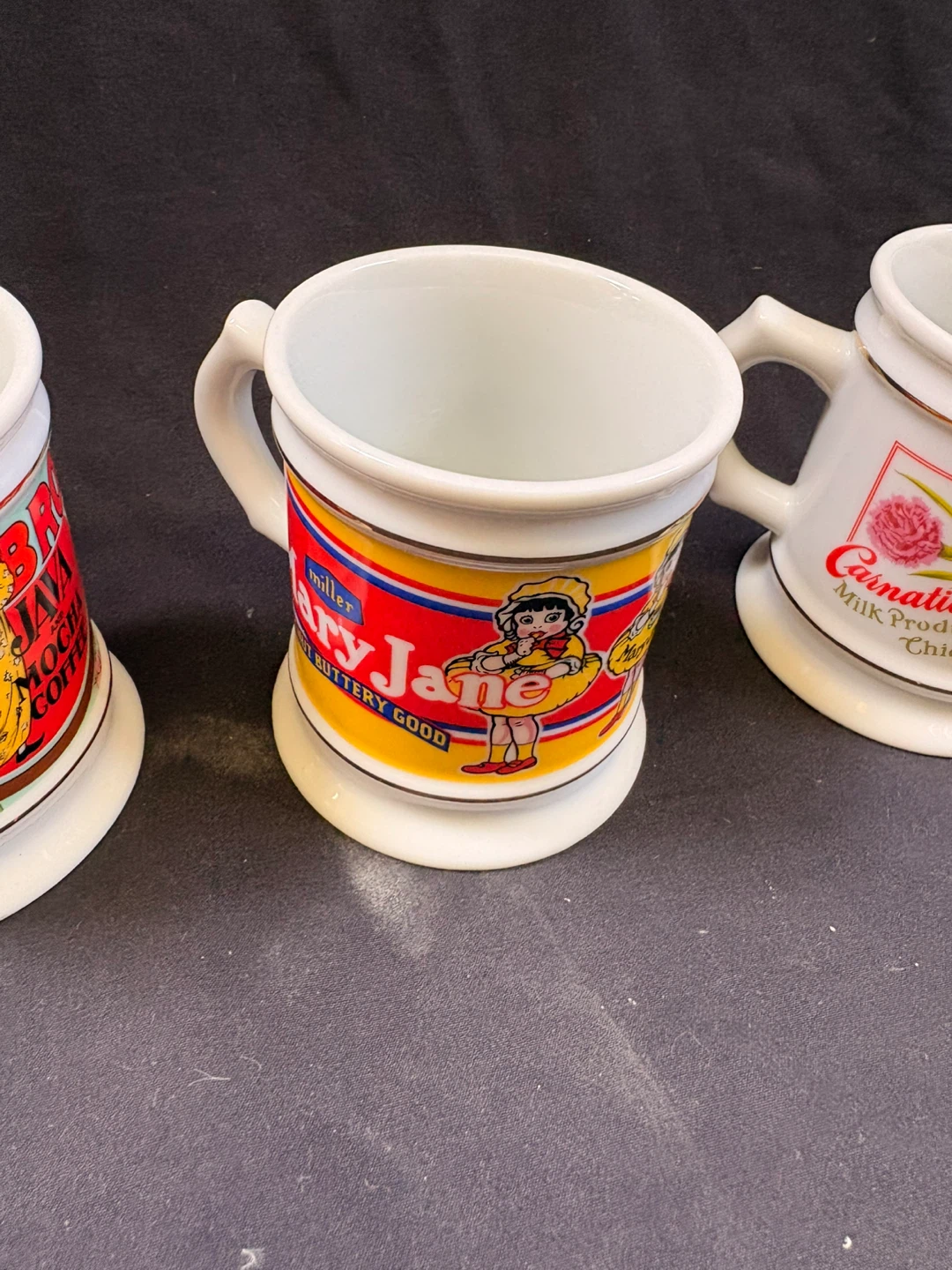 🏈Set of 4 Vintage Advertising Mugs - photo 4