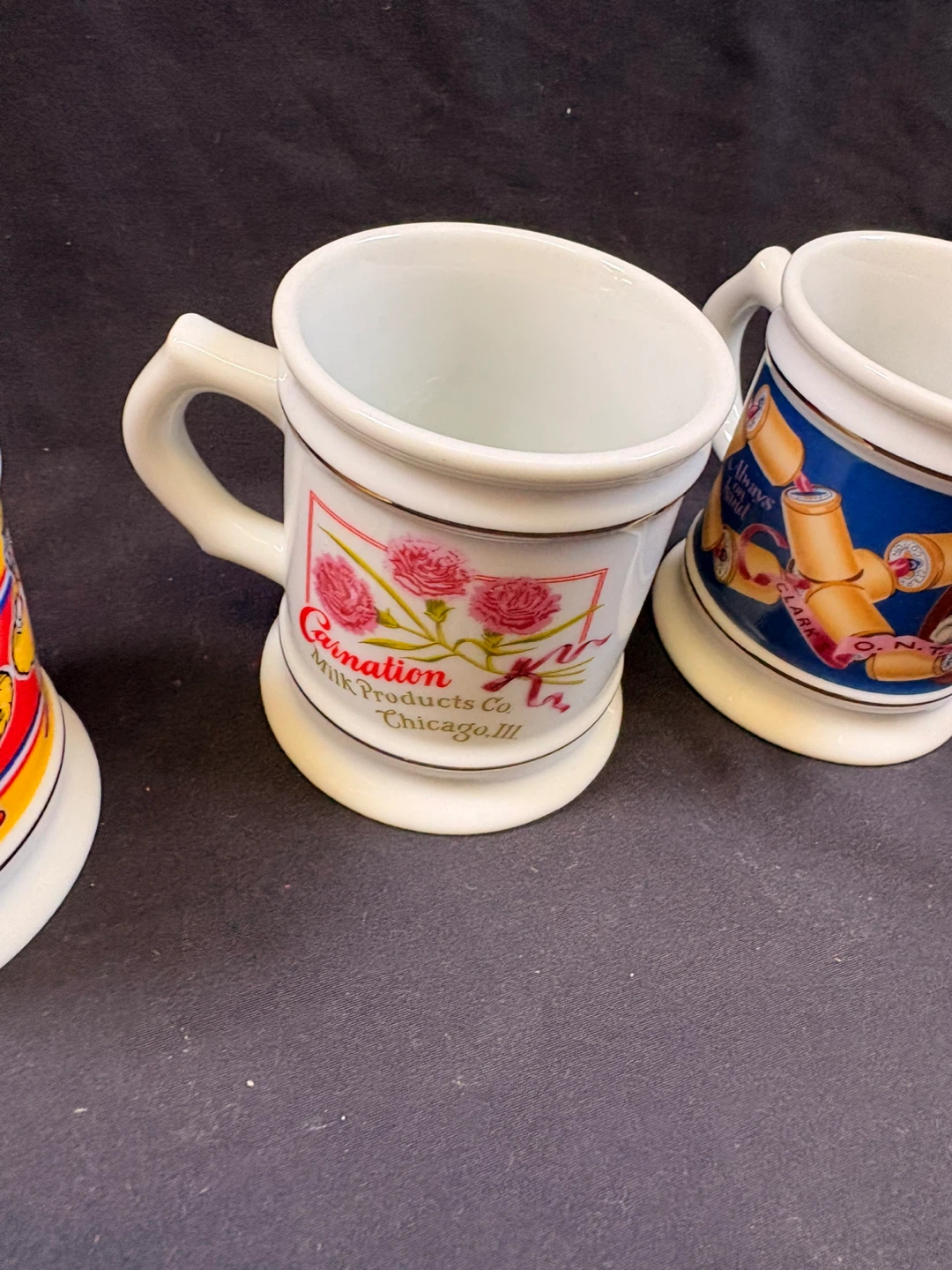 🏈Set of 4 Vintage Advertising Mugs - photo 5