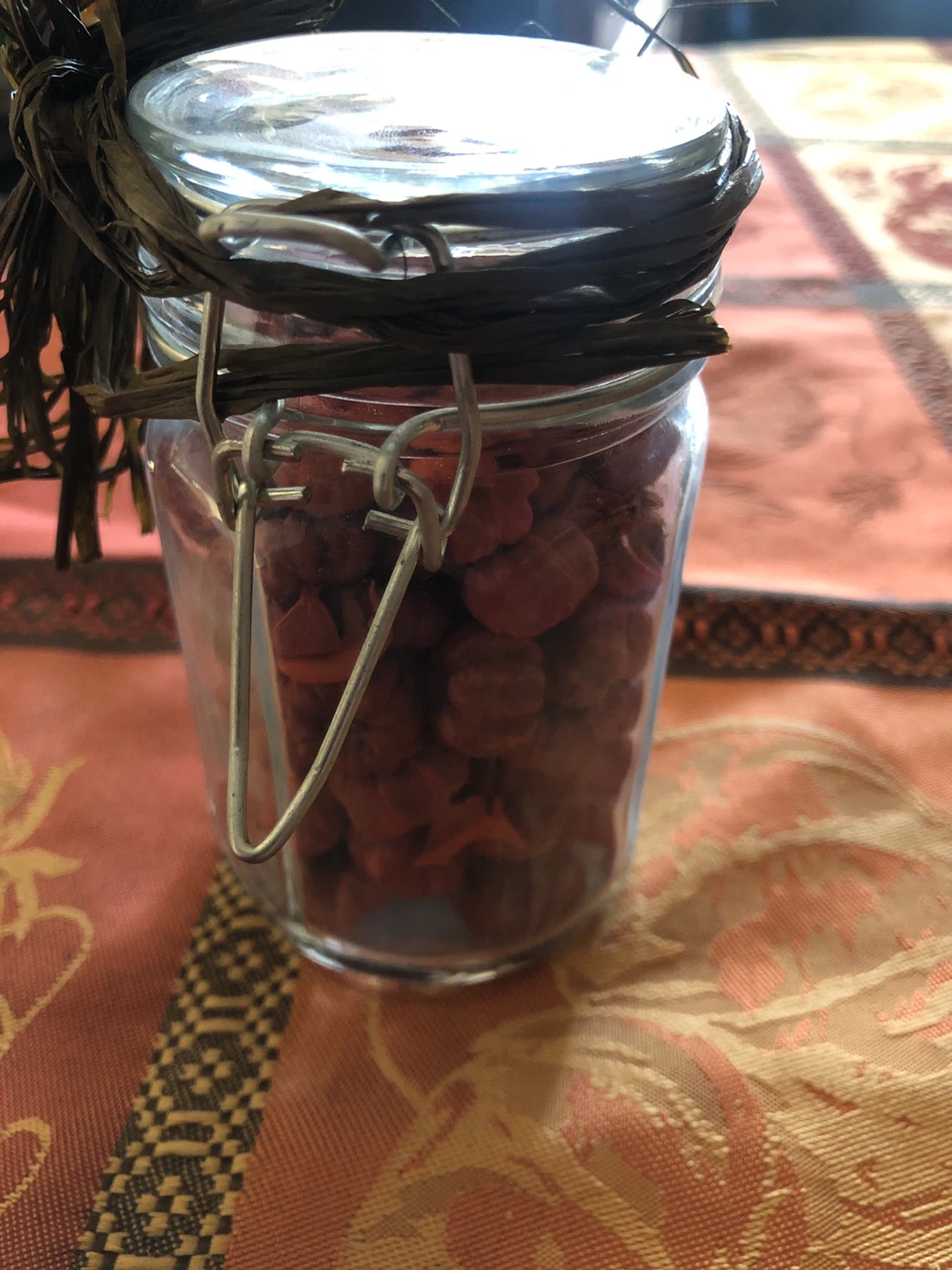 Glass Jar with Decorative mini Pumpkins 🏈 - photo 2