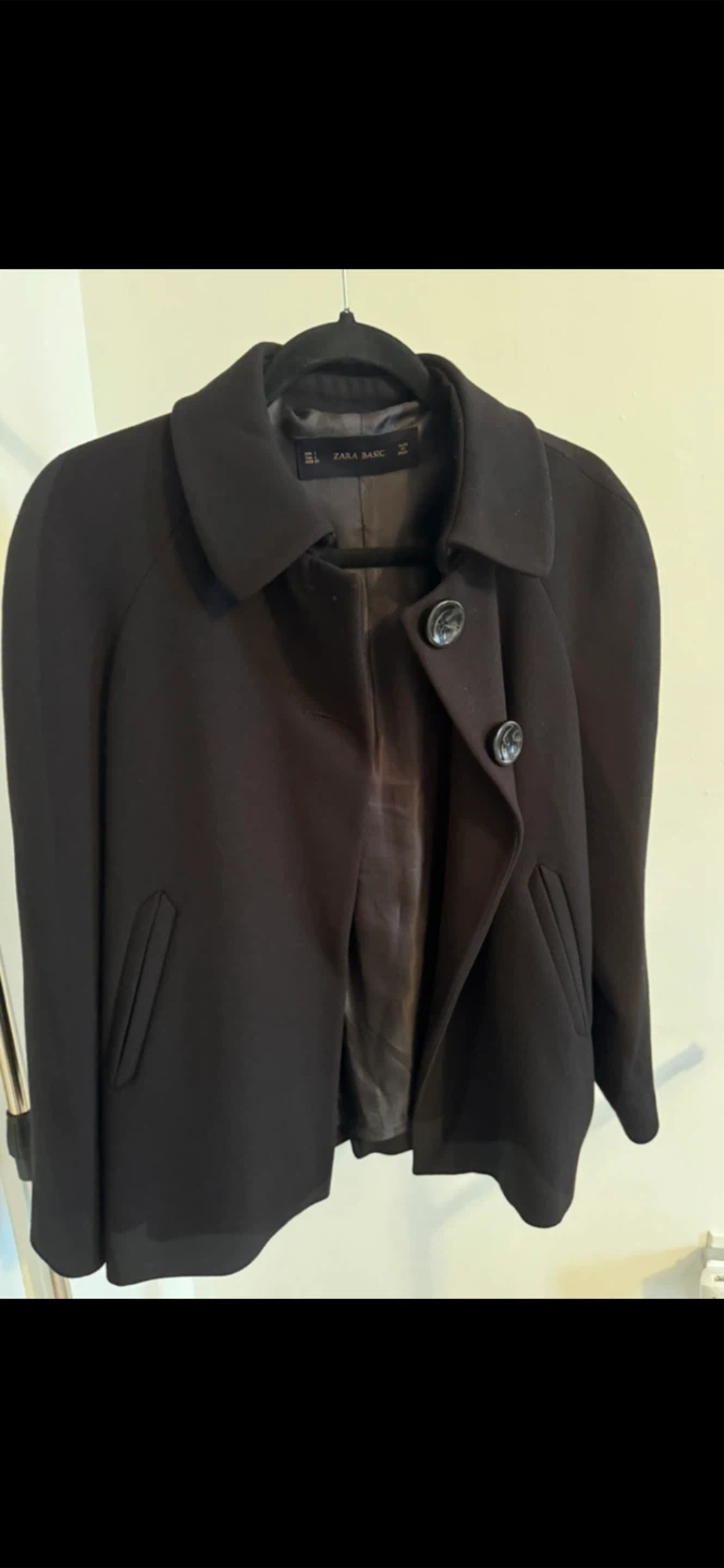 Zara Basic Black Coat - photo 2