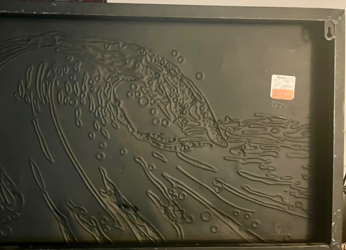 Metal wall art wave print - photo 4