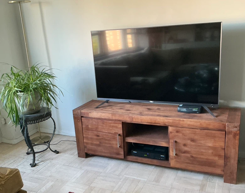 Media stand, solid wood