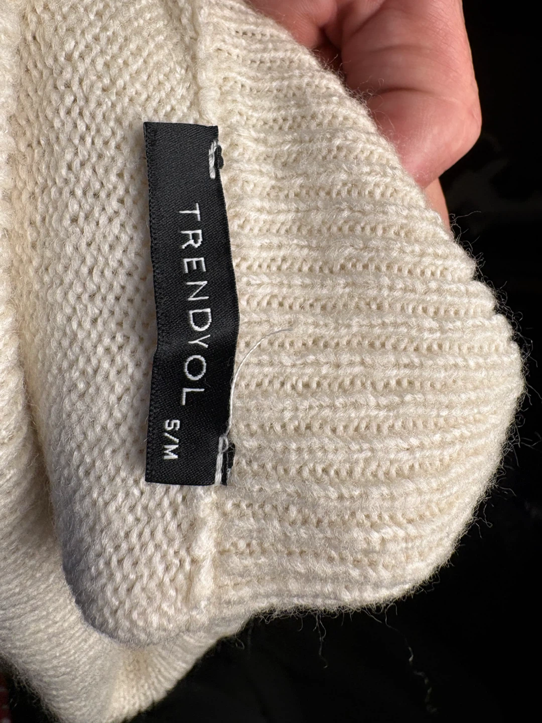 Trendyol Off-Shoulder Knit Sweater - Cream S/M - photo 2