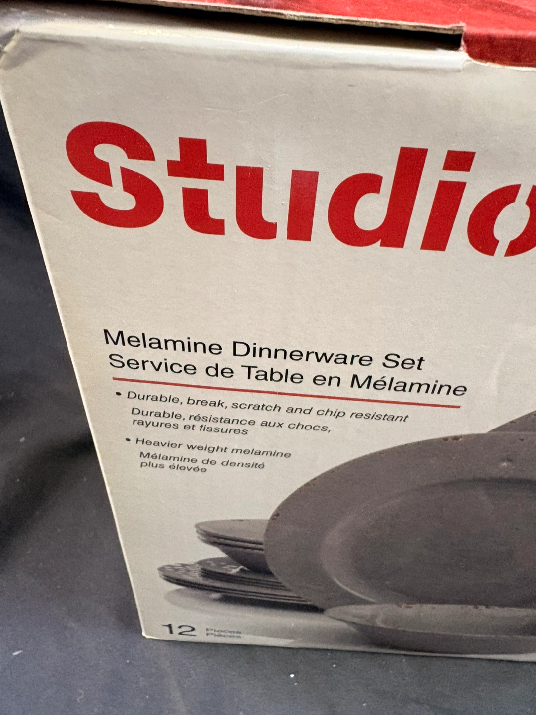 🏈Studio California 12-Piece Melamine Dinnerware Set - photo 3