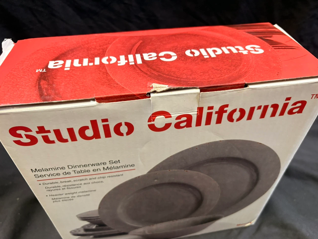 🏈Studio California 12-Piece Melamine Dinnerware Set - photo 4