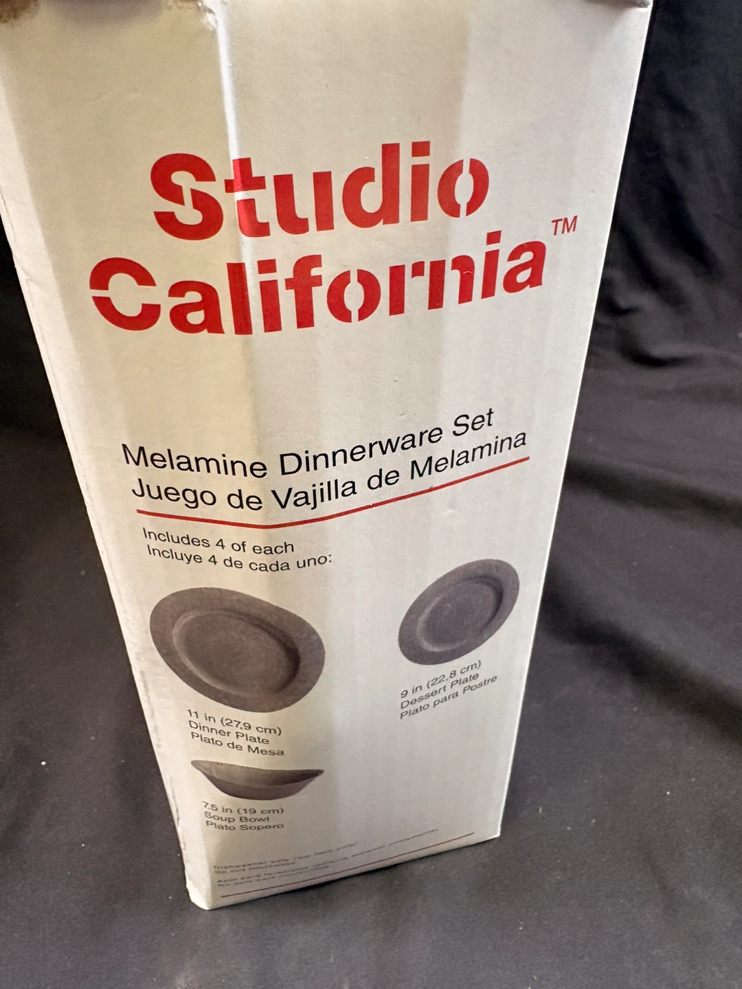 🏈Studio California 12-Piece Melamine Dinnerware Set - photo 5