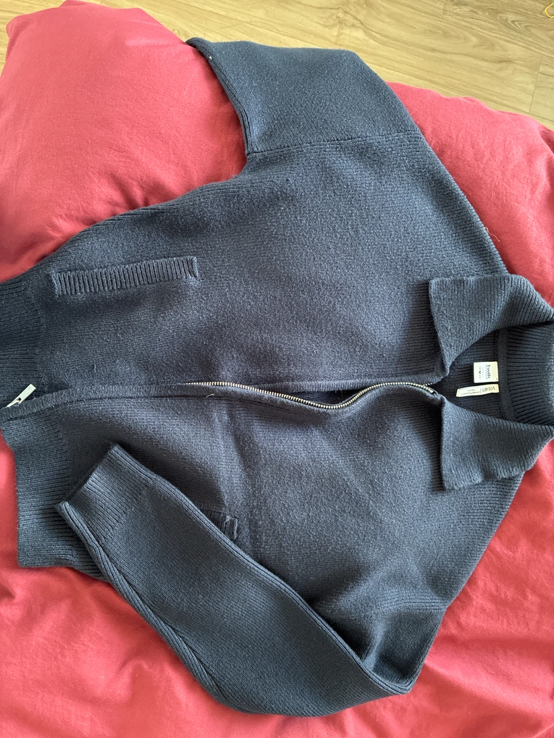 Twik Par Simons Navy Zip-Up Sweater