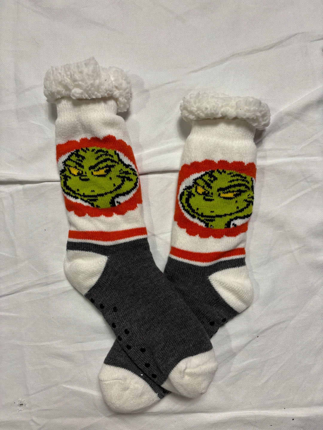 Grinch Fuzzy Slippers Socks