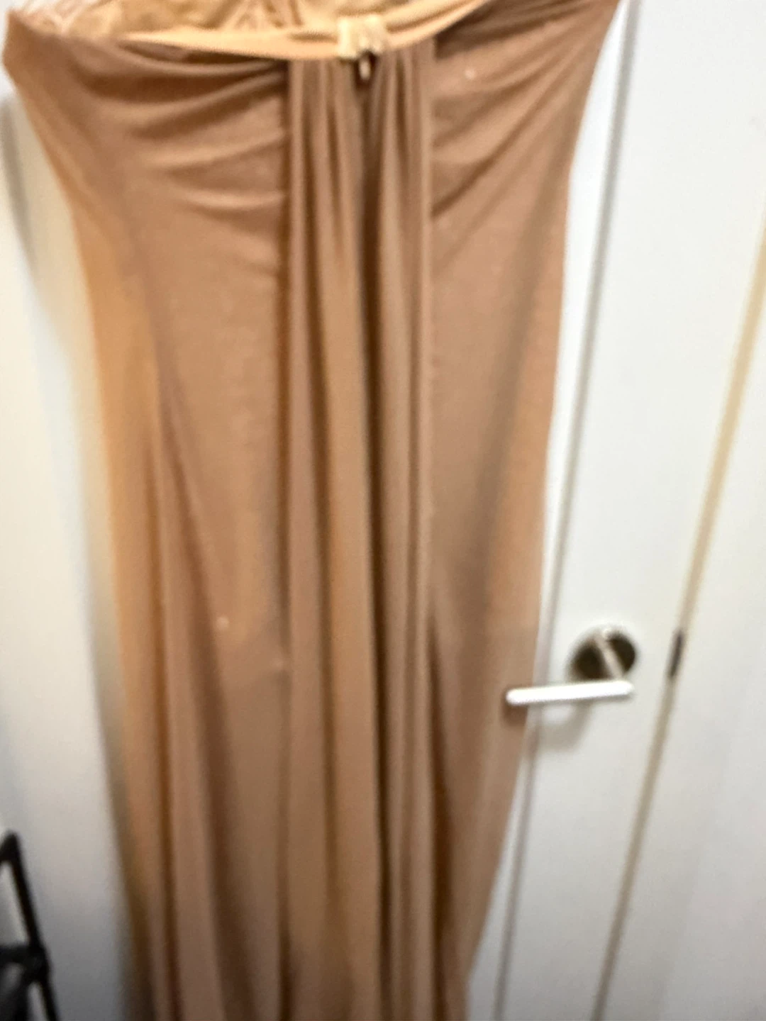Beige Strapless Maxi Dress