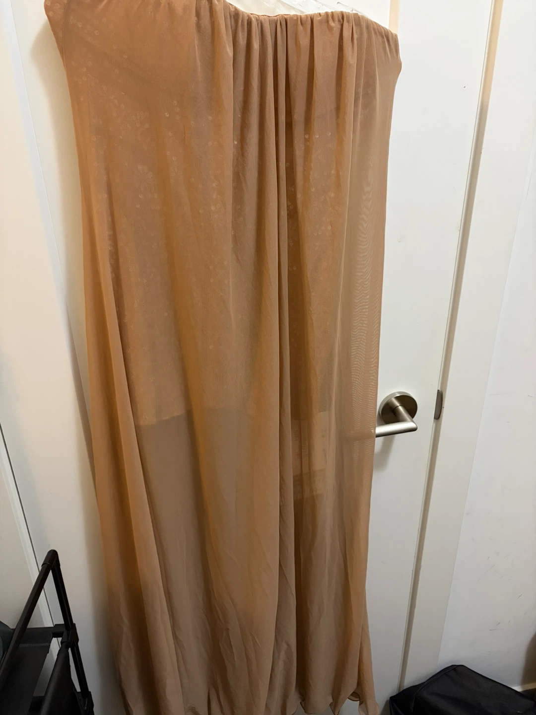 Beige Strapless Maxi Dress - photo 3