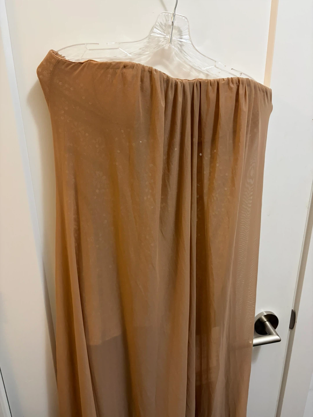Beige Strapless Maxi Dress - photo 4