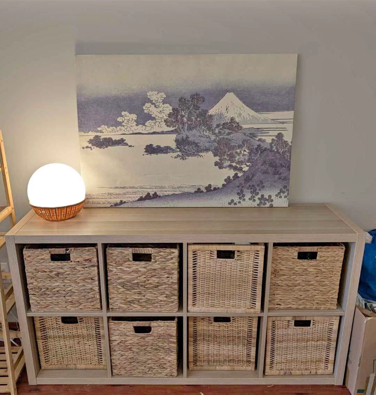 IKEA KALLAX 8-Cube Shelving Unit with Woven Baskets - photo 5
